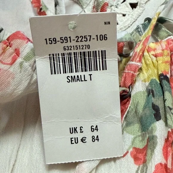 Abercrombie & Fitch Tie Waist Floral Dress NWT Size Small T - Picture 8 of 16